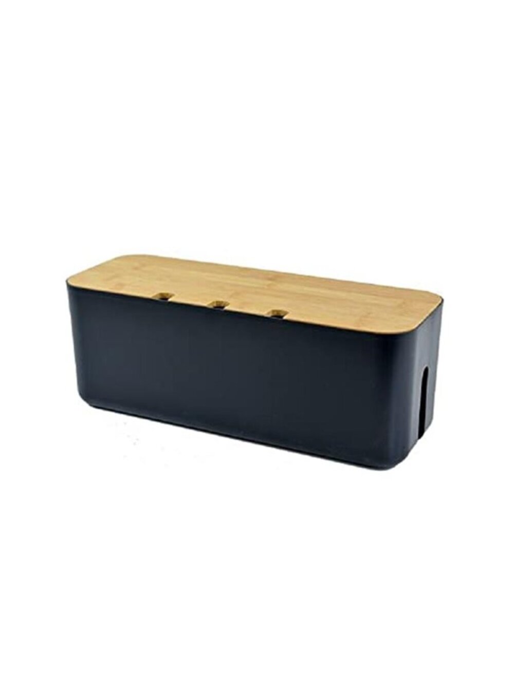 Large Black Cable Management Box Cord Organizer Hides Power Strip Cords